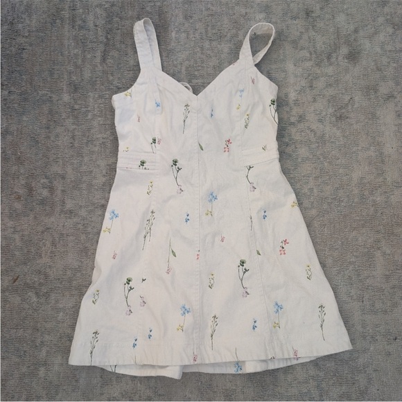 Parker White Floral Mini Dress - Picture 4 of 4